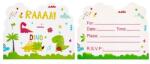 Flippy Set 10 Invitatii pentru Petrecere, Flippy, Colectia Dino Park, 11 x 14 cm, din Carton, Multicolor (132663)