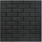 Flippy Set 10 Placi Tapet 3D, Flippy, 70 x 77 cm, Grosime 3 mm, din Polietilena, Model Caramida, Suprafata acoperita 5.3 mp, Gri Antracit (128801)