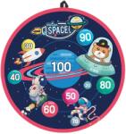 Flippy Joc Darts Flippy pentru Copii, Placa Pliabila 36.5 cm, 8 Mingii Velcro/Scai Simple, 2 Mingii Luminoase, Model Spatiu, Albastru (126110)