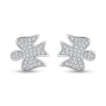 Jolie Silver Cercei pentru Dame, Jolie Silver, din Argint 925, model Inger, Pietre Zirconia, 1 g, Argintiu (125993)
