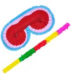 Flippy Set Masca BLINDFOLD cu Bat pentru Pinata, Flippy, Accesorii pentru Pinata, din Hartie Carton, Multicolor (167716)