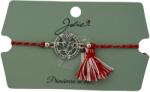 Jolie Martisor Bratara Ciucure, Jolie, Snur Rosu Reglabil, Model Trandafir, Argintie (165208)