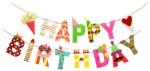 Flippy Banner Happy Birthday 100x200 cm, Flippy, Rola de Ata Inclusa, Tematica Candy, Multicolor (130541)