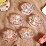 Flippy Jucarie Antistres Squishy, Flippy, cu Revenire Lenta, Squeeze Pinch Family, Model Cat Paw, 6.5 x 7 cm, din Tpr, 4-6 Ani, Model 6 Ocean, Transparent (136082)