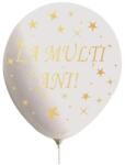 Flippy Set 10 Baloane din Latex, Flippy, Model Party, La Multi Ani, 23 cm, 2.2 g, Alb (131296)