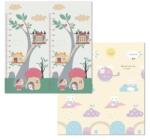 Flippy Covoras pentru Copii, Flippy, cu 2 Fete, Model Casute in Copaci/Iepurasi, din XPE+PE, Impermeabil, Antiderapant, Protectie Termica, +3 Luni, Pliabil, 180 x 200 x 1.5 cm, Multicolor (134542)
