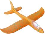 Flippy Avion Planor cu Pilot, Flippy, Din Polistiren, Cu Lumini in Cabina Pilotului, Lungime 47 cm, Portocaliu (126119)
