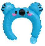 Flippy Balon din Folie Metalizata, Flippy, Tip Coronita cu Urechi, Model Koala, Ambalaj Individual, Pai Inclus, Umflare cu Aer sau Heliu, 26.5 x 28 cm, Albastru (134283)