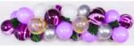 Flippy Baloane decorative din Latex si Banner Happy Birthday, Flippy, Model Aniversare, Set 37 de Piese, Mov, Argintiu, Alb (131295)
