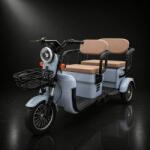 Flippy Triciclu Electric V6, Saige, Fara Permis, cu Doua Locuri, Motor 1800W, Baterie 72V24Ah, Autonomie 60km, 220x88x105 cm, Viteza Maxima 25km/h, Gri (164163)