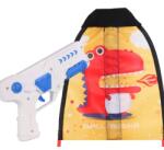 Flippy Set 2 Piese Jucarie Interactiva, Flippy, Pistol de Catapultare + Zmeu, din Plastic si Panza, +8 Ani, Impermeabil, Model Dragon cu Flacari, Multicolor (132940)