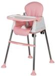 Flippy Scaun de Masa Pliabil 3in1, Flippy, Reglabil, Multifunctional, 3 Pozitii, Masuta si Husa Detasabile, Roti, Centura de Siguranta, Ajustare Inaltime, Roz (127134) Scaun de masa bebelusi, inaltator