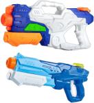 Flippy Set 2x Pistol cu Apa pentru Copii, Rezervor, Pentru Piscina/Plaja, Flippy, 6ani+, Alb/Albastru + Albastru, 1000 ML + 600 ML (123813)