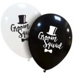 Flippy Baloane de Decor, Flippy, Set 10 Baloane de Decor pentru Echipa Mirelui, din Latex 25 cm, Alb/Negru (162107)