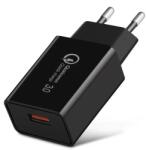 Flippy Incarcator Retea Fast Charge 5V3A, Flippy, Capat STANDARD EUROPEAN QC 3.0, 18W, Fara Cablu, Negru (161968)