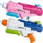 Flippy Set 2x Pistol cu Apa pentru Copii, Rezervor, Pentru Piscina/Plaja, Flippy, 6ani+, Roz + Albastru, 1200 ML (123810)