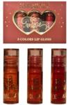 Kevin&Coco Set 3 Luciuri de Buze, Kevin&Coco Be Mine Lip Gloss, Varianta B, 3 Nuante K4, K5, K6, Finisaj Lucios si Aspect Ingrijit al Buzelelor, Ambalaj Tip Cutie Cadou cu Fereastra, Roz (127734)