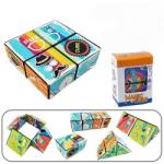 Flippy Jucarie Interactiva, Flippy, Magic Cube, Puzzle, Diferite Forme, Anti-stress, 8 x 8 x 3 cm, Multicolor (164097)