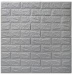 Flippy Set 10 Placi de Tapet, Flippy, Autoadezive, 70 x 77 cm, 2.5 mm Grosime, Suprafata Acoperita 5.3 mp, din PVC, Model Caramida, Argintiu (135748)