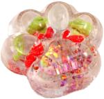 Flippy Jucarie Antistres Squishy, Flippy, cu Revenire Lenta, Squeeze Pinch Family, Model Cat Paw, 6.5 x 7 cm, din Tpr, 4-6 Ani, Model 5 Fructe, Transparent (136092)