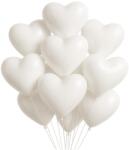 Flippy Set 10 Baloane, Flippy, Model Inima, din Latex, 25 cm, Alb (162105)