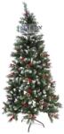Flippy Brad Artificial de Craciun, Flippy, Sectionat pentru Perete/ Colt, 1.50 m inaltime, Verde, Decorat, Diametru Inferior 83 cm, Interior/ Exterior (105729)