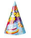 Flippy Set 6 Coifuri, Flippy, Petrecere Copii, din Carton, 20 x 13.5 cm, Model 5 Happy Birthday, Multicolor (130483)