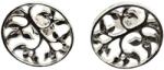 Jolie Silver Cercei Damă din Argint 925, Jolie Silver, Model Copăcel în Cerc, Design Elegant și Simbolic, Greutate 2.5 g, Argintiu (125997)