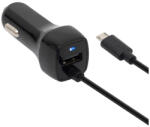 Somogyi Elektronic Kft SAL SAU 24MU autós USB töltő 2in1, 2 készülék, USB, microUSB, 2, 4 A összesen (SAU 24MU)