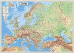  Európa domborzata és vizei falitérkép 125*90 cm - íves papír