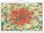  London várostérkép (angol nyelvű)-160*120 cm-laminált, faléces