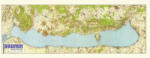 Balaton falitérkép (1939) 180*65 cm - térképtűvel szúrható, keretezett