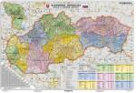  Szlovákia politikai (szlovák) falitérkép 140*100 cm - tűzhető keretezett