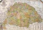  Antik Magyarország falitérkép 1876 (fóliázott, keretezett)