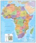  Afrika közigazgatás falitérkép 100*120 cm - térképtűvel szúrható, keretezett