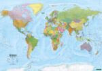  A Világ (The World) falitérkép XXL 190*130 cm - íves papír