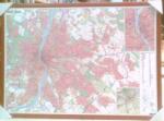  Budapest falitérkép 140*100 cm - térképtűvel szúrható, keretezett
