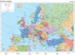  Európa politikai térképe+tematikus térképek DUO-160*120 cm-laminált, faléces