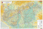 Magyarország autótérképe / Magyarország közigazgatása 65*45 cm - asztali fóliázott könyöklő