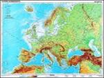  Európa, domborzati + vaktérkép DUO -160*120 cm-laminált, faléces