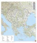  Balkáni államok - Délkelet-Európa falitérkép 86*95 cm - térképtűvel szúrható, keretezett