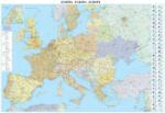  Európa országai falitérkép 122*86 cm - vízálló, szakadásálló (+ választható léc)