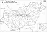  Magyarország országgyűlési választókerületei munkatérkép 2018 - térképtűvel szúrható, keretezett