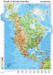  Észak- és Közép-Amerika domborzata és gazdasága, 120*160 cm, laminált, faléces