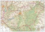  Magyarország autótérkép 122*86 cm - vízálló, szakadás álló (+ választható léc)