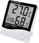 EMC ONSHOP Termometru Higrometru Ceas Digital, Statie Meteo de Camera, Ecran LCD, Alb (Dactylion-1084-1411)