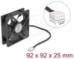 Delock Axiális ventilátor 24 V DC, 92 x 92 x 25 mm fekete (67302)