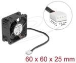 Delock Axiális ventilátor 12 V DC, 60 x 60 x 25 mm fekete (67295)