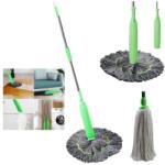 EMC ONSHOP Mop rotativ 2 in 1 cu sistem de stoarcere, cap din microfibra, 360 grade, pentru curatarea baii, 7cm latime (ML-254262)