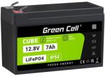 Green Cell CUBE LiFePO4 akkumulátor 7Ah 12, 8V 89, 6Wh lítium vasfoszfát 7Ah 12, 8V 89, 6Wh UPS szünetmentes tápegységekhez, monitorozáshoz (LFPGC12V7AH)